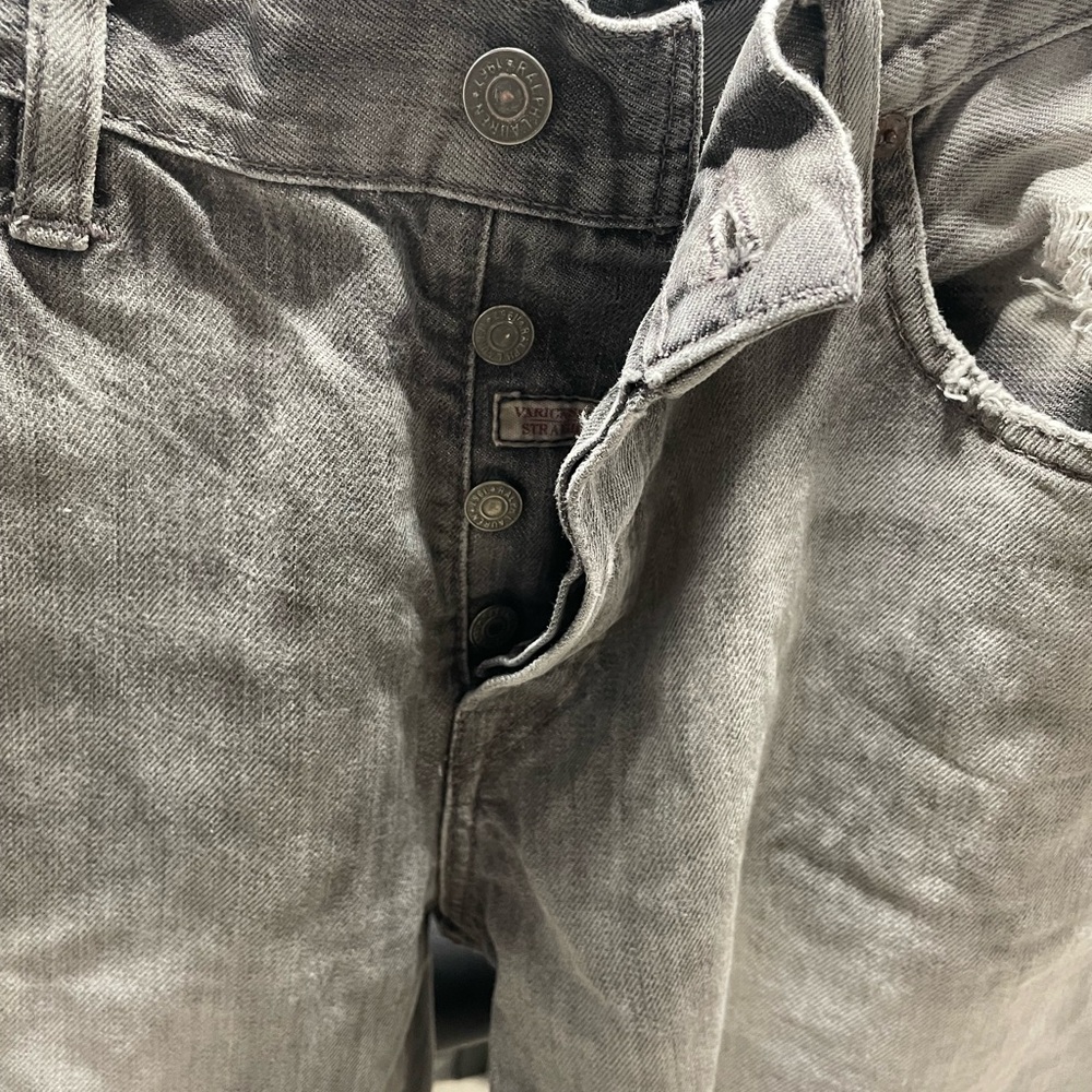 Polo by Ralph Lauren Gray Straight Jeans with Distressed Details - Picture 2 of 9